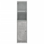 vidaXL Dulap cu ușă din sticlă, gri beton, 35x37x142 cm vidaXL Dulap cu ușă din sticlă, gri beton, 35x37x142 cm
