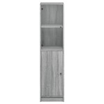 vidaXL Dulap cu ușă din sticlă, sonoma gri, 35x37x142 cm vidaXL Dulap cu ușă din sticlă, sonoma gri, 35x37x142 cm