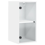 vidaXL Dulap de perete cu uși din sticlă, alb, 35x37x68,5 cm vidaXL Dulap de perete cu uși din sticlă, alb, 35x37x68,5 cm