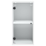 vidaXL Dulap de perete cu uși din sticlă, alb, 35x37x68,5 cm vidaXL Dulap de perete cu uși din sticlă, alb, 35x37x68,5 cm