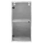 vidaXL Dulap de perete cu uși din sticlă, gri beton, 35x37x68,5 cm vidaXL Dulap de perete cu uși din sticlă, gri beton, 35x37x68,5 cm