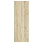 vidaXL Dulap de perete cu uși din sticlă, stejar sonoma, 35x37x100 cm