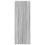 vidaXL Dulap de perete cu uși din sticlă, gri sonoma, 35x37x100 cm