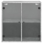 vidaXL Dulap de perete cu uși din sticlă, gri beton, 68x37x68,5 cm vidaXL Dulap de perete cu uși din sticlă, gri beton, 68x37x68,5 cm