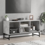 vidaXL Comodă TV cu uși din sticlă, gri beton, 102x37x50 cm vidaXL Comodă TV cu uși din sticlă, gri beton, 102x37x50 cm