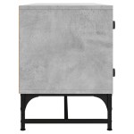 vidaXL Comodă TV cu uși din sticlă, gri beton, 102x37x50 cm vidaXL Comodă TV cu uși din sticlă, gri beton, 102x37x50 cm