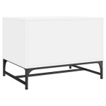 vidaXL Măsuță de cafea cu uși din sticlă, alb, 68,5x50x50 cm vidaXL Măsuță de cafea cu uși din sticlă, alb, 68,5x50x50 cm