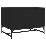 vidaXL Măsuță de cafea cu uși din sticlă, negru, 68,5x50x50 cm vidaXL Măsuță de cafea cu uși din sticlă, negru, 68,5x50x50 cm