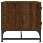 vidaXL Măsuță de cafea cu uși din sticlă, stejar maro, 68,5x50x50 cm vidaXL Măsuță de cafea cu uși din sticlă, stejar maro, 68,5x50x50 cm