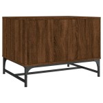 vidaXL Măsuță de cafea cu uși din sticlă, stejar maro, 68,5x50x50 cm vidaXL Măsuță de cafea cu uși din sticlă, stejar maro, 68,5x50x50 cm