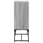 vidaXL Dulap lateral cu uși din sticlă, gri sonoma, 69x37x100 cm