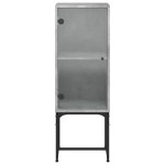 vidaXL Dulap lateral cu uşă din sticlă, gri beton, 35x37x100 cm vidaXL Dulap lateral cu uşă din sticlă, gri beton, 35x37x100 cm