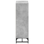 vidaXL Dulap cu uși din sticlă, gri beton, 35x37x120 cm
