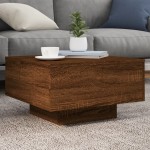 vidaXL Măsuță de cafea, stejar maro, 55x55x31 cm, lemn prelucrat vidaXL Măsuță de cafea, stejar maro, 55x55x31 cm, lemn prelucrat