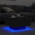 vidaXL Măsuță de cafea cu lumini LED, negru, 55x55x31 cm vidaXL Măsuță de cafea cu lumini LED, negru, 55x55x31 cm