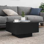 vidaXL Măsuță de cafea cu lumini LED, negru, 55x55x31 cm vidaXL Măsuță de cafea cu lumini LED, negru, 55x55x31 cm