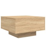 vidaXL Măsuță de cafea cu lumini LED, stejar sonoma, 55x55x31 cm vidaXL Măsuță de cafea cu lumini LED, stejar sonoma, 55x55x31 cm