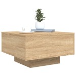 vidaXL Măsuță de cafea cu lumini LED, stejar sonoma, 55x55x31 cm vidaXL Măsuță de cafea cu lumini LED, stejar sonoma, 55x55x31 cm