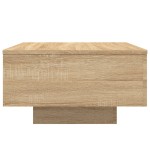 vidaXL Măsuță de cafea cu lumini LED, stejar sonoma, 55x55x31 cm vidaXL Măsuță de cafea cu lumini LED, stejar sonoma, 55x55x31 cm