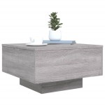 vidaXL Măsuță de cafea cu lumini LED, gri sonoma, 55x55x31 cm vidaXL Măsuță de cafea cu lumini LED, gri sonoma, 55x55x31 cm