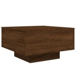 vidaXL Măsuță de cafea cu lumini LED, stejar maro, 55x55x31 cm