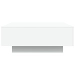 vidaXL Măsuță de cafea cu lumini LED, alb, 80x80x31 cm