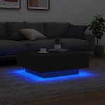 vidaXL Măsuță de cafea cu lumini LED, negru, 80x80x31 cm vidaXL Măsuță de cafea cu lumini LED, negru, 80x80x31 cm