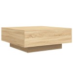 vidaXL Măsuță de cafea cu lumini LED, stejar sonoma, 80x80x31 cm vidaXL Măsuță de cafea cu lumini LED, stejar sonoma, 80x80x31 cm
