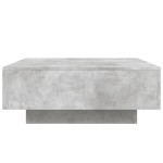 vidaXL Măsuță de cafea cu lumini LED, gri beton, 80x80x31 cm