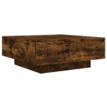vidaXL Măsuță de cafea cu lumini LED, stejar fumuriu, 80x80x31 cm vidaXL Măsuță de cafea cu lumini LED, stejar fumuriu, 80x80x31 cm