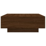 vidaXL Măsuță de cafea cu lumini LED, stejar maro, 80x80x31 cm