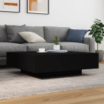 vidaXL Măsuță de cafea, negru, 100x100x31 cm, lemn prelucrat vidaXL Măsuță de cafea, negru, 100x100x31 cm, lemn prelucrat