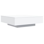 vidaXL Măsuță de cafea cu lumini LED, alb, 100x100x31 cm vidaXL Măsuță de cafea cu lumini LED, alb, 100x100x31 cm