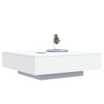 vidaXL Măsuță de cafea cu lumini LED, alb, 100x100x31 cm vidaXL Măsuță de cafea cu lumini LED, alb, 100x100x31 cm