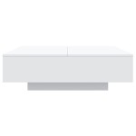 vidaXL Măsuță de cafea cu lumini LED, alb, 100x100x31 cm vidaXL Măsuță de cafea cu lumini LED, alb, 100x100x31 cm