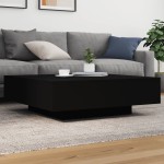 vidaXL Măsuță de cafea cu lumini LED, negru, 100x100x31 cm vidaXL Măsuță de cafea cu lumini LED, negru, 100x100x31 cm