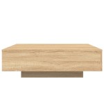 vidaXL Măsuță de cafea cu lumini LED, stejar sonoma, 100x100x31 cm