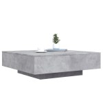 vidaXL Măsuță de cafea cu lumini LED, gri beton, 100x100x31 cm vidaXL Măsuță de cafea cu lumini LED, gri beton, 100x100x31 cm