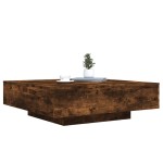vidaXL Măsuță de cafea cu lumini LED, stejar fumuriu, 100x100x31 cm vidaXL Măsuță de cafea cu lumini LED, stejar fumuriu, 100x100x31 cm