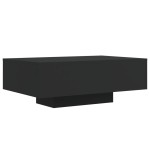 vidaXL Măsuță de cafea cu lumini LED, negru, 85x55x31 cm