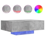 vidaXL Măsuță de cafea cu lumini LED, gri beton, 85x55x31 cm vidaXL Măsuță de cafea cu lumini LED, gri beton, 85x55x31 cm