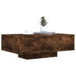 vidaXL Măsuță de cafea cu lumini LED, stejar fumuriu, 85x55x31 cm vidaXL Măsuță de cafea cu lumini LED, stejar fumuriu, 85x55x31 cm