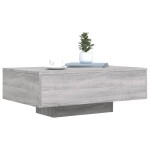 vidaXL Măsuță de cafea cu lumini LED, gri sonoma, 85x55x31 cm vidaXL Măsuță de cafea cu lumini LED, gri sonoma, 85x55x31 cm