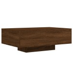 vidaXL Măsuță de cafea cu lumini LED, stejar maro, 85x55x31 cm