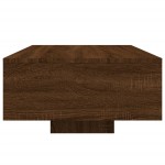 vidaXL Măsuță de cafea cu lumini LED, stejar maro, 85x55x31 cm