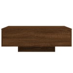 vidaXL Măsuță de cafea cu lumini LED, stejar maro, 85x55x31 cm