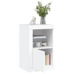 vidaXL Dulap lateral cu lumini LED, alb, lemn prelucrat vidaXL Dulap lateral cu lumini LED, alb, lemn prelucrat
