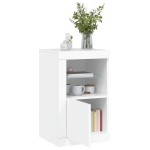 vidaXL Dulapuri laterale cu lumini LED 2 buc. alb lemn prelucrat