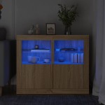 vidaXL Dulapuri laterale cu lumini LED 2 buc. stejar sonoma vidaXL Dulapuri laterale cu lumini LED 2 buc. stejar sonoma