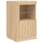 vidaXL Dulapuri laterale cu lumini LED 2 buc. stejar sonoma vidaXL Dulapuri laterale cu lumini LED 2 buc. stejar sonoma